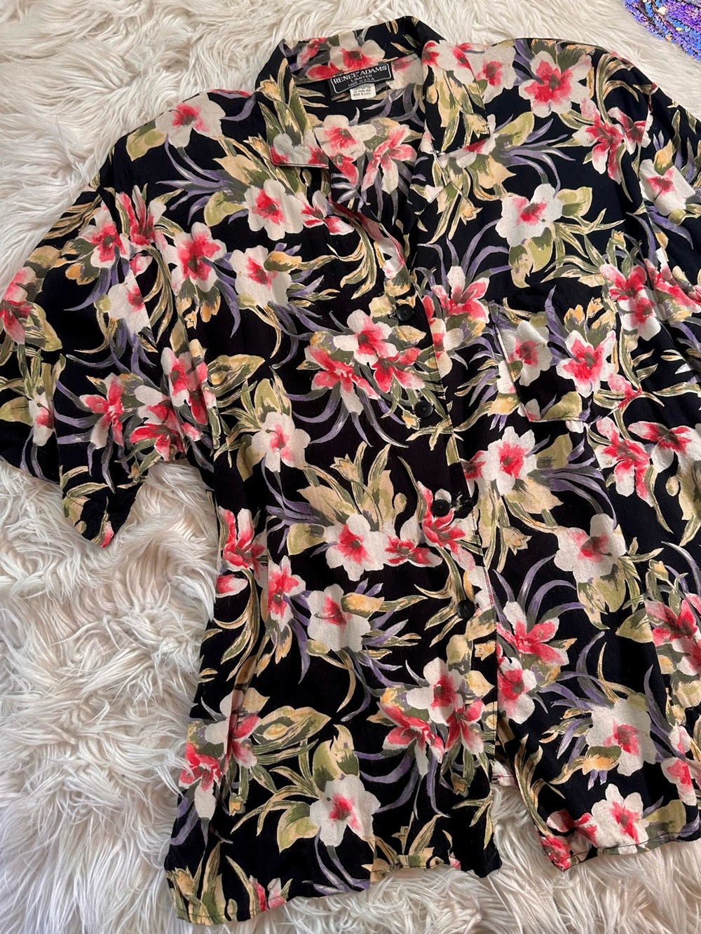 Renee Adams • Vintage Floral Button Up Hawaiian Shirt